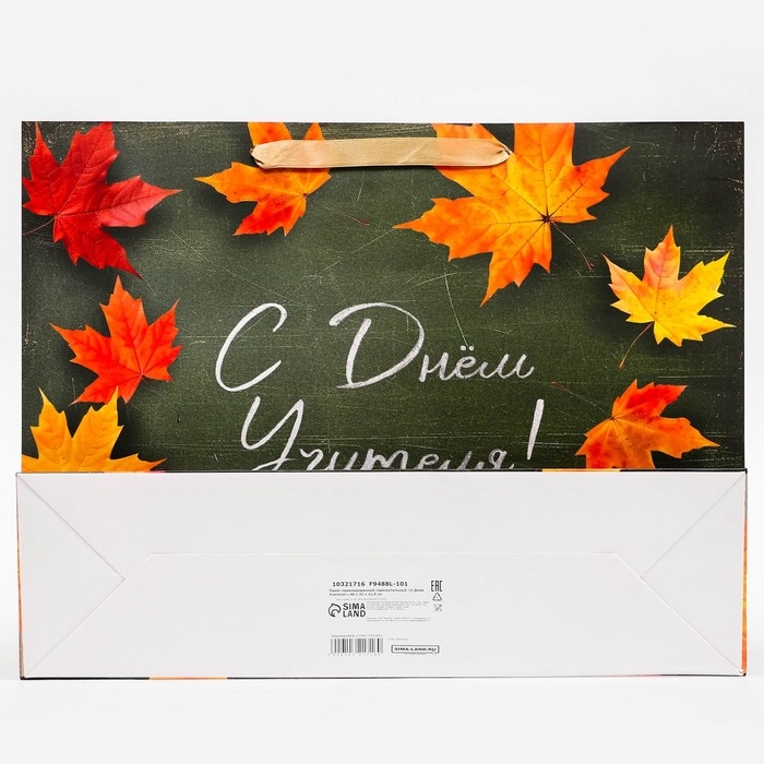 Пакет ламинированный горизонтальный &laquo;С Днем Учителя!&raquo;, 40 х 31 х 11,5 см