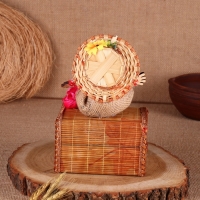 Оберег - шкатулка «Домовой», на сундучке, 12х17х19 см, микс Оберег - шкатулка «Домовой», на сундучке, 12х17х19 см, микс