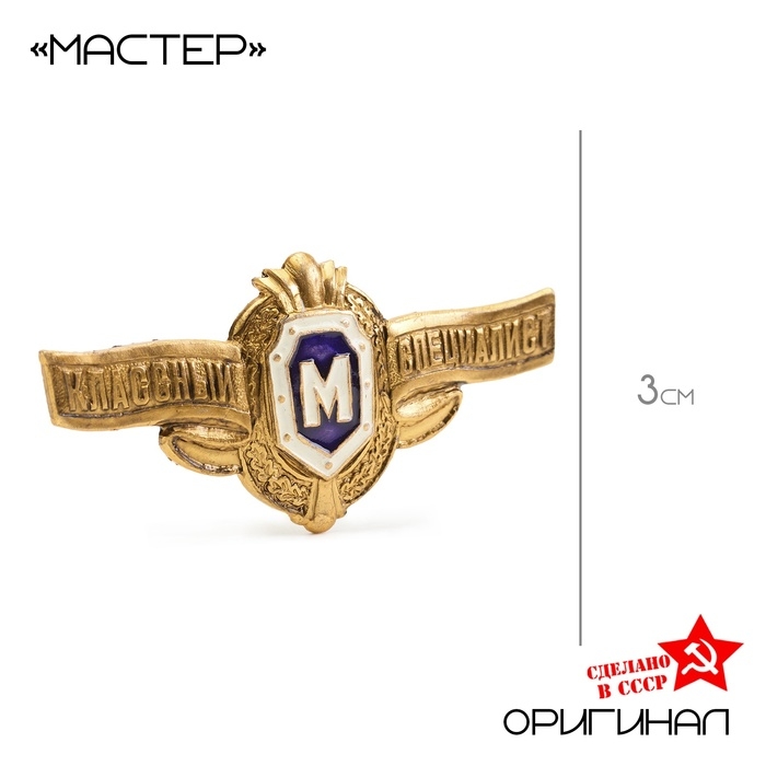 Значок "Мастер" классный специалист, на винте