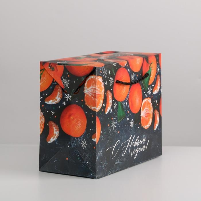 Пакет-коробка &laquo;Мандарины&raquo;, 23 х 18 х 11 см