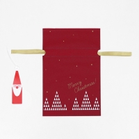 Новый год. Мешок подарочный "Волшебный лес" красный, 20 x 30 см Новый год. Мешок подарочный "Волшебный лес" красный, 20 x 30 см