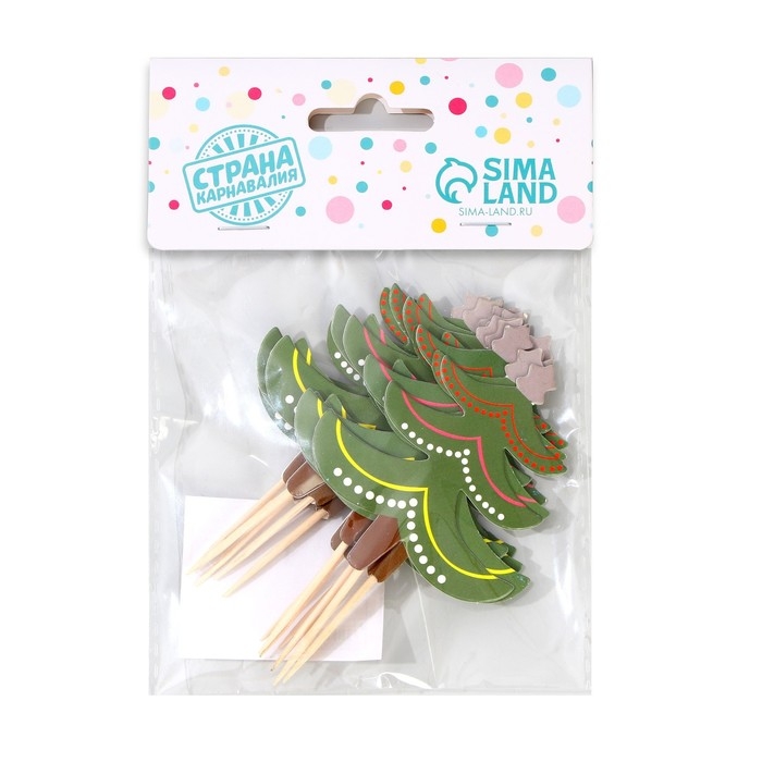 Шпажки для канапе «Ёлочка с гирляндой», набор 12 шт. Шпажки для канапе «Ёлочка с гирляндой», набор 12 шт.