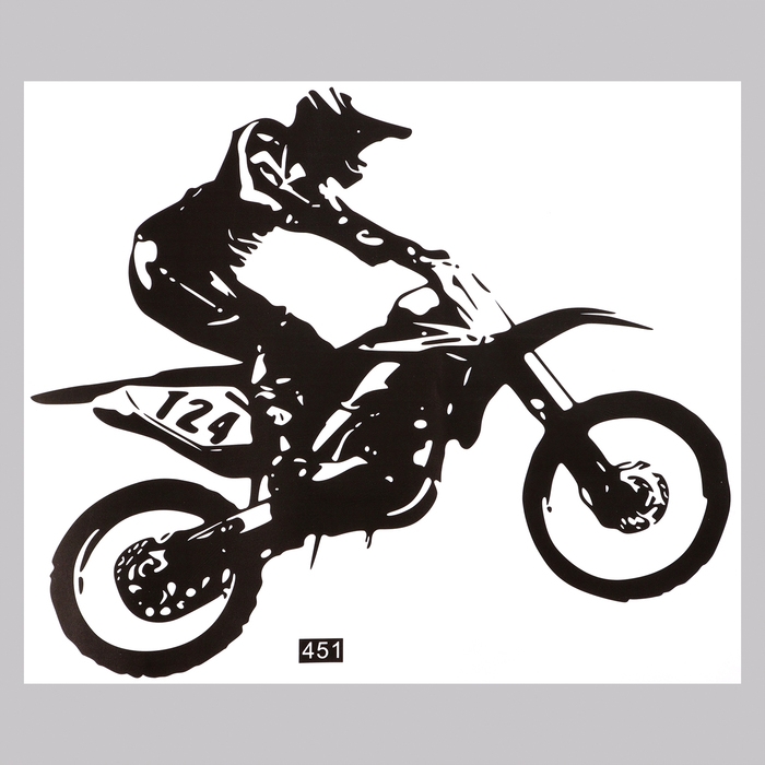 Наклейка 3Д интерьерная Мотокросс 57*50см Наклейка 3Д интерьерная Мотокросс 57*50см