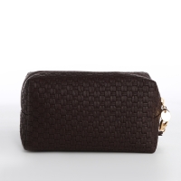 Косметичка на молнии, цвет коричневый Косметичка на молнии, цвет коричневый