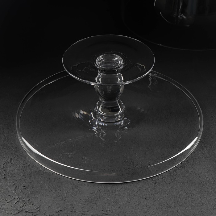 Подставка для торта на ножке со стеклянной крышкой «Лакомство», 29×28 см Подставка для торта на ножке со стеклянной крышкой «Лакомство», 29×28 см