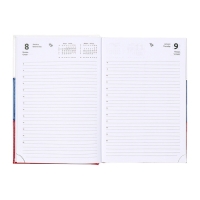 Ежедневник датированный 2025 года, deVENTE. Flag, A5 168 листов, твердая обложка кожзам с поролоном, тиснение фольгой, перфорация, ляссе, блок 70 г/м2 Ежедневник датированный 2025 года, deVENTE. Flag, A5 168 листов, твердая обложка кожзам с поролоном, тиснение фольгой, перфорация, ляссе, блок 70 г/м2