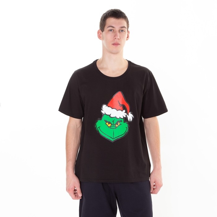 Футболка мужская &laquo;Гринч&raquo;, цвет чёрный, размер 58