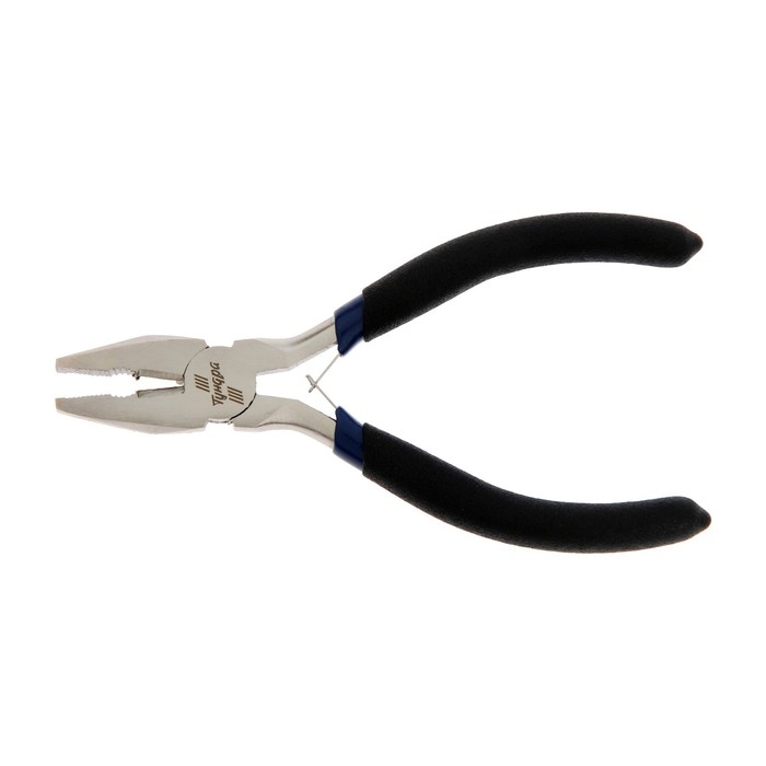 Плоскогубцы ТУНДРА mini, никелированные, обрезиненные рукоятки, 120 мм