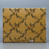 Коробка подарочная новогодняя складная &laquo;Ретро&raquo;, 31,2 х 25,6 х 16,1 см, Новый год