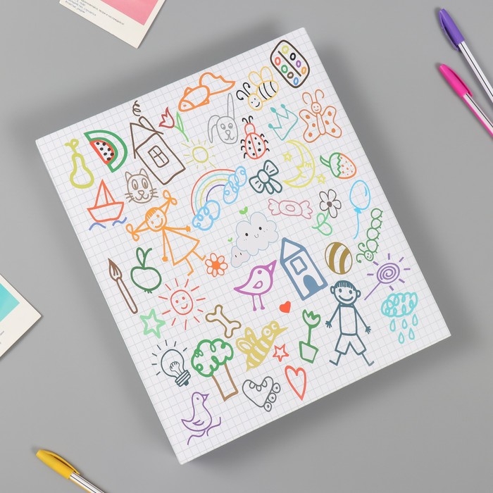 Фотоальбом на 200 фото 15х20 "Рисунки " МИКС 32х27,5х4,6 см