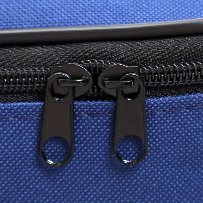 Папка с ручками текстильная А4, 370 х 290 х 50 мм, Calligrata, 1С15 "Кингисепп", внешний/внутренний карман, синяя