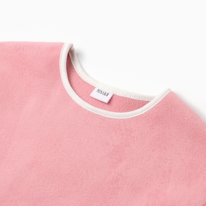 Свитшот детский MINAKU: Fleece Soft, цвет розовый, рост 116 см