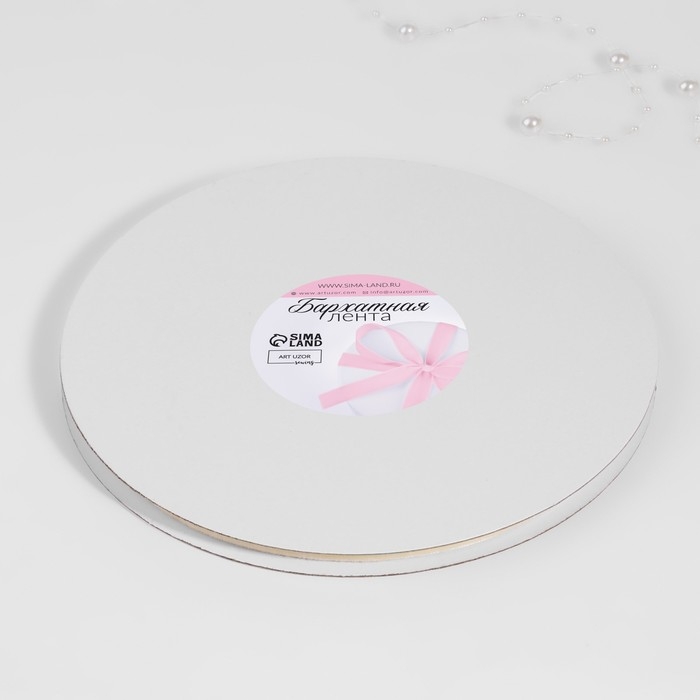 Лента бархатная, 6 мм, 18 ± 1 м, цвет молочный №04 Лента бархатная, 6 мм, 18 ± 1 м, цвет молочный №04