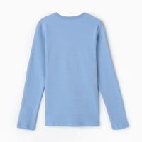 Лонгслив детский, цвет голубой, рост 176