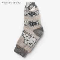 Носки мужские шерстяные &laquo;Белый медведь&raquo;, цвет лён, размер 27