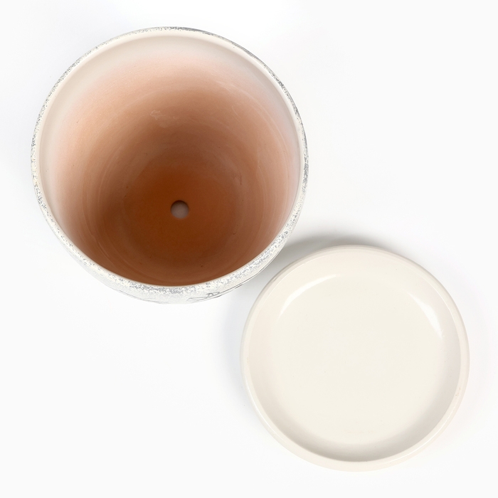 Горшок цветочный "Цветение" серый, 1,4 л