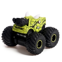 Машина-перевёртыш &laquo;Финт&raquo;, радиоуправляемая, работает от аккумулятора, световые эффекты, эффект дыма, цвет зеленый