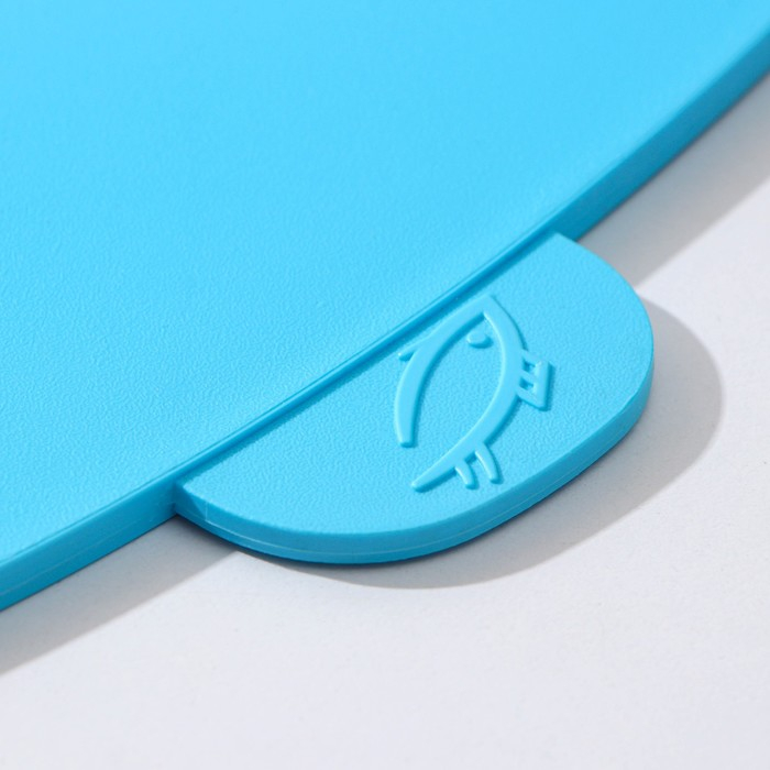 Набор разделочных досок, 4 шт, 30&times;22&times;7 см, размер 1 доски 29&times;19,5 см, овальные, с маркерами, на подставке