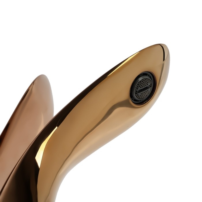 Смеситель для раковины ZEIN Z3883, однорычажный, интерьерный, высота 15см, латунь, rose gold Смеситель для раковины ZEIN Z3883, однорычажный, интерьерный, высота 15см, латунь, rose gold