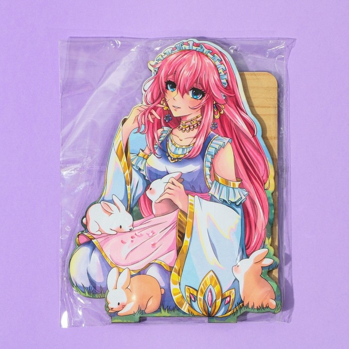 Фигурка аниме &laquo;Девушка с кроликами&raquo;, 11 х 14,9 см, дерево