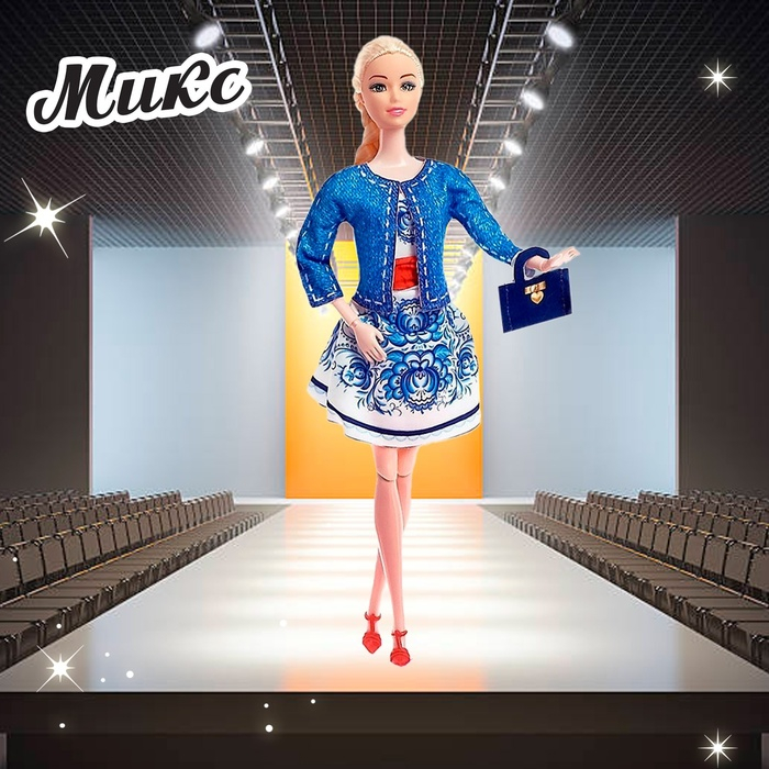 Кукла-модель шарнирная &laquo;Кэтти&raquo; с набором для создания одежды &laquo;Я модельер&raquo;, МИКС