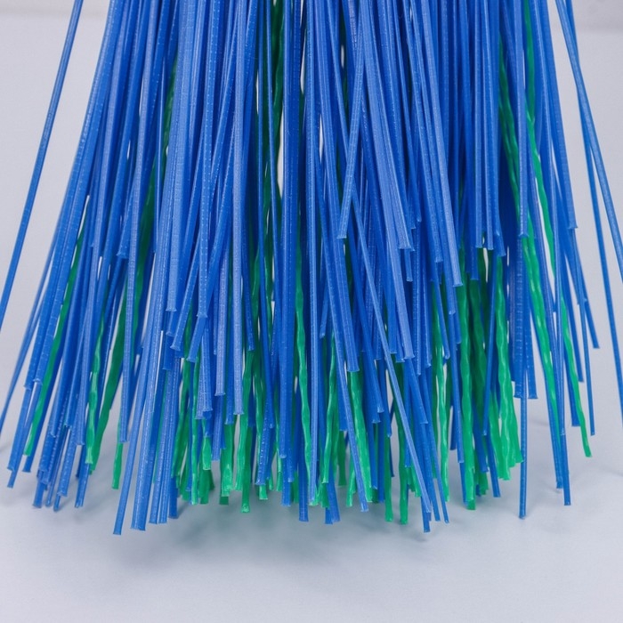 Метла полипропиленовая, круглая, наборная &laquo;Усиленная&raquo;, с черенком, 5 колец, цвет МИКС