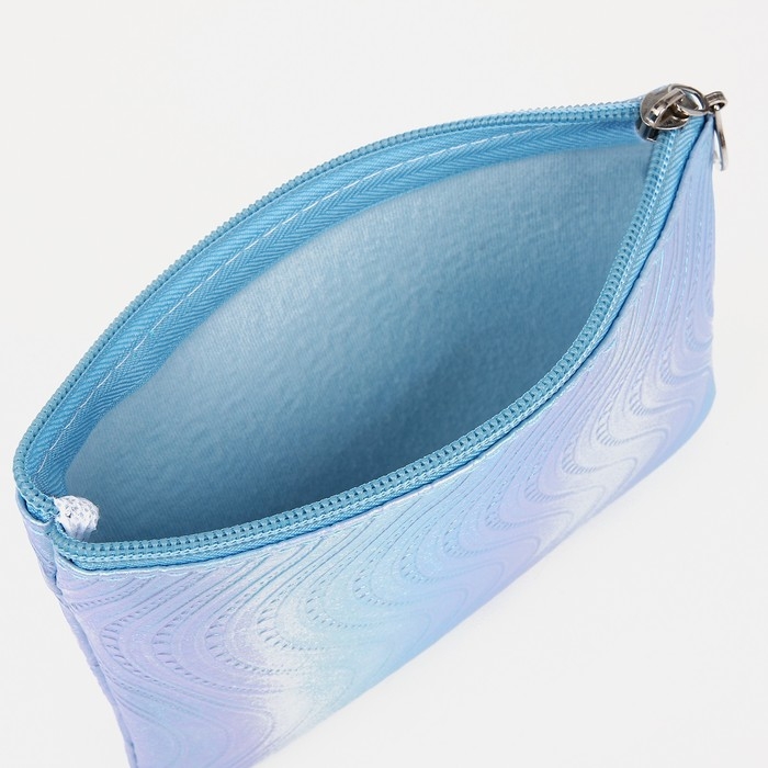 Набор косметичек 2 в 1 на молниях, цвет голубой
