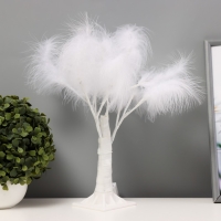 Ночник "Перья" LED белый 17x18x35 см Ночник "Перья" LED белый 17x18x35 см