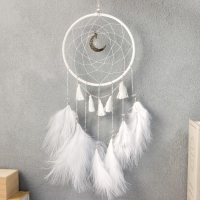 Ловец снов "Кисточки с белыми пёрышками" 40х15 см Ловец снов "Кисточки с белыми пёрышками" 40х15 см