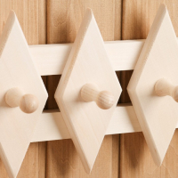 Вешалка "Ромбик" 5 крючков 45 х18см, липа "Добропаровъ" Вешалка "Ромбик" 5 крючков 45 х18см, липа "Добропаровъ"