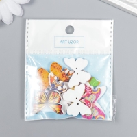 Набор пуговиц декоративных дерево "Бабочки яркие" (набор 12 шт) 2,7х2,1 см МИКС Набор пуговиц декоративных дерево "Бабочки яркие" (набор 12 шт) 2,7х2,1 см МИКС