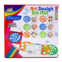 Трафареты &laquo;Дизайн&raquo; набор 2 шт., фломастеры 6 шт., ручка, бумага