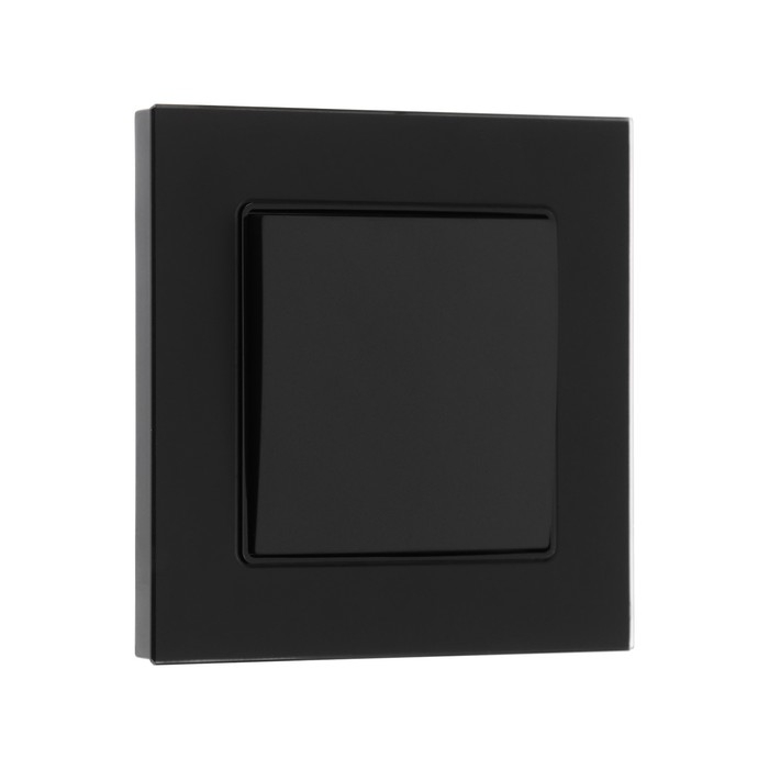 Выключатель проходной TOT Matte Glass, 10 А, 1 кл., скрытый, стекло, черный