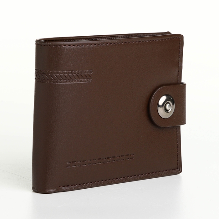 Портмоне мужское на магните, отдел для карт, монет, цвет коричневый
