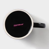 Кружка - хамелеон керамическая Доляна &laquo;Кофе&raquo;, 350 мл, цвет чёрный