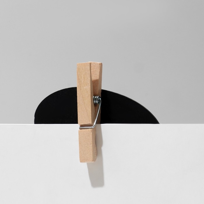 Меловой ценник на прищепке «Овал», 4 шт. в наборе, 1,5×6×6 см, цвет чёрный Меловой ценник на прищепке «Овал», 4 шт. в наборе, 1,5×6×6 см, цвет чёрный