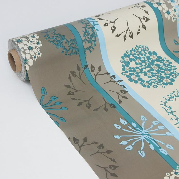 Клеёнка на стол Доляна &laquo;Мотив&raquo;, на тканевой основе, рулон 20 метров, ширина 137 см, общая толщина 0,22 мм