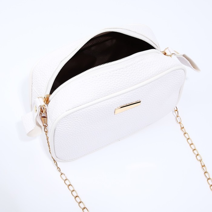 Сумка кросс-боди на молнии, цвет белый