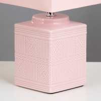 Настольная лампа Митчелл E14 40Вт розовый 14х14х29 см RISALUX