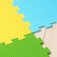 Мягкий пол универсальный &laquo;New-накат. Соты&raquo;, цвет жёлтый, 100 &times; 100 см, 14 мм