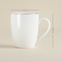 Кружки SL Home &laquo;Каскарон&raquo;, 380 мл, 11,8&times;8,5&times;10,4 см, набор 2 шт, костяной фарфор, белые