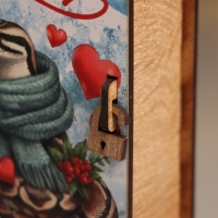 Новогодняя шкатулка-книга "Тепла" 14х12х5 см