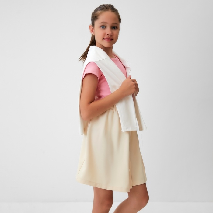 Юбка для девочки MINAKU, цвет бежевый, рост 134 см