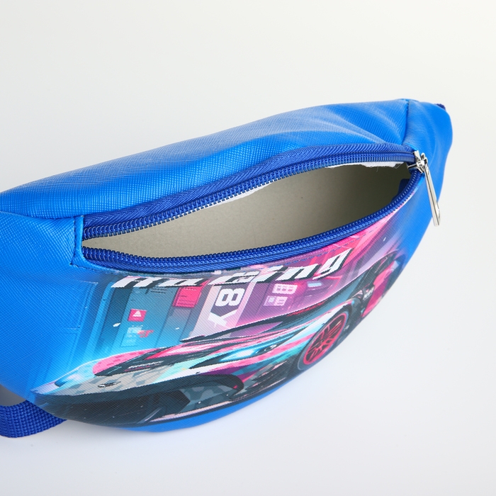 Сумка поясная детская на молнии, цвет синий Сумка поясная детская на молнии, цвет синий