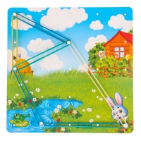 Настольная игра. Геоборд с доп. элементами «Полянка» 20х20 см Настольная игра. Геоборд с доп. элементами «Полянка» 20х20 см