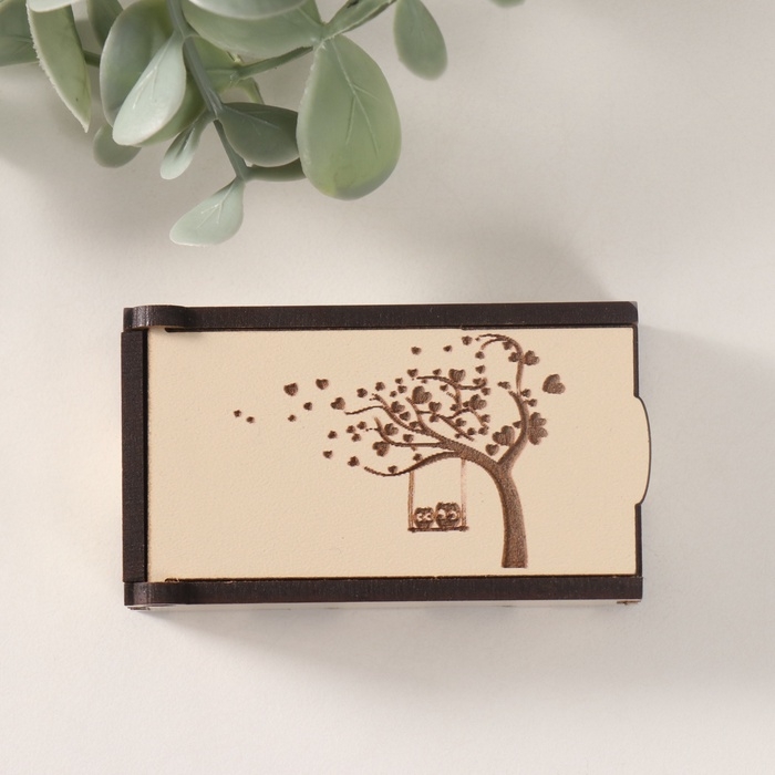 Шкатулка "Дерево с качелью" 7х4х2 см