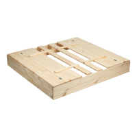 Песочница деревянная, с крышкой, 150 &times; 140 &times; 18 см, без покраски, лавочки (2 шт.), Greengo