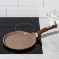 Сковорода блинная &laquo;Гранит Brown&raquo;, d=22 см, пластиковая ручка, антипригарное покрытие, цвет коричневый