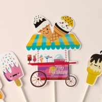 Набор топперов «Сладкая вечеринка», набор 10 шт. Набор топперов «Сладкая вечеринка», набор 10 шт.