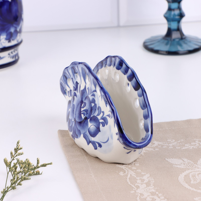 Салфетница &laquo;Ракушка&raquo;, гжель